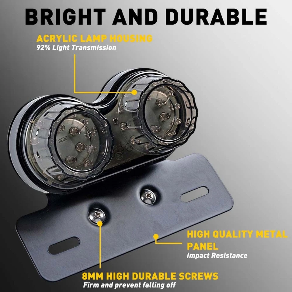 2X Luz trasera de freno de señal de giro LED doble para Honda Shadow VLX 600 VT750 Foto 4 de 4