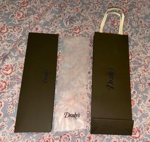 Drake’s London Shopping Bag Gift Wrap Paper Tie Folder Plastic Sleeve Luxury