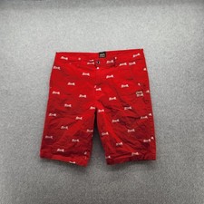 Pantalones Cortos Le Tigre Para Hombres XL Rojo Tigre Estampado Completo Chino Informal Ropa de Verano
