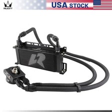 15 Row Oil Cooler Kit Thermostatic For Subaru BRZ Scion FR-S FA20 2013+ Black