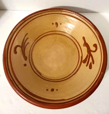 Glazed Stoneware Serving Bowl Tan 13"