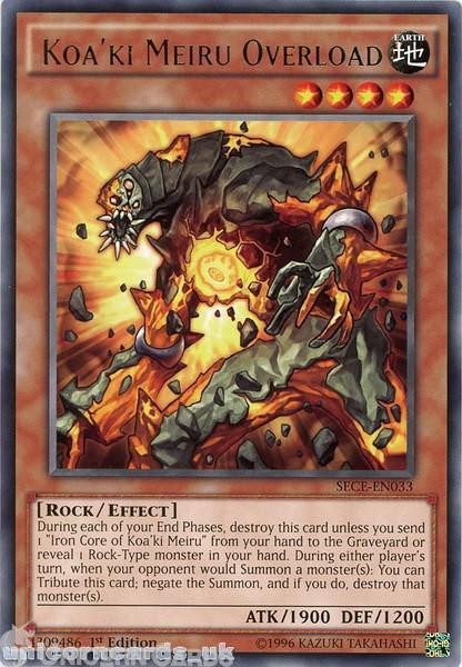 SECE-EN033 Koa'ki Meiru Overload Rare 1st Edition Mint YuGiOh Card