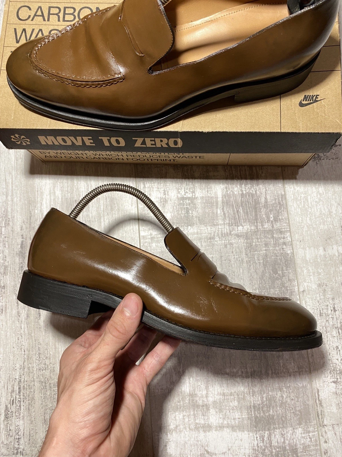 LOUIS VUITTON TRAINER Mocassini Louis Vuitton in pelle marrone taglia 8 1 2