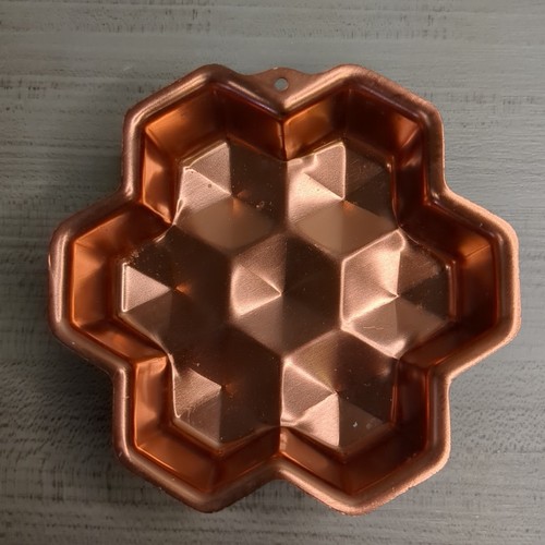 Vintage Aluminum Copper Finish Honeycomb Jello Baking Mold
