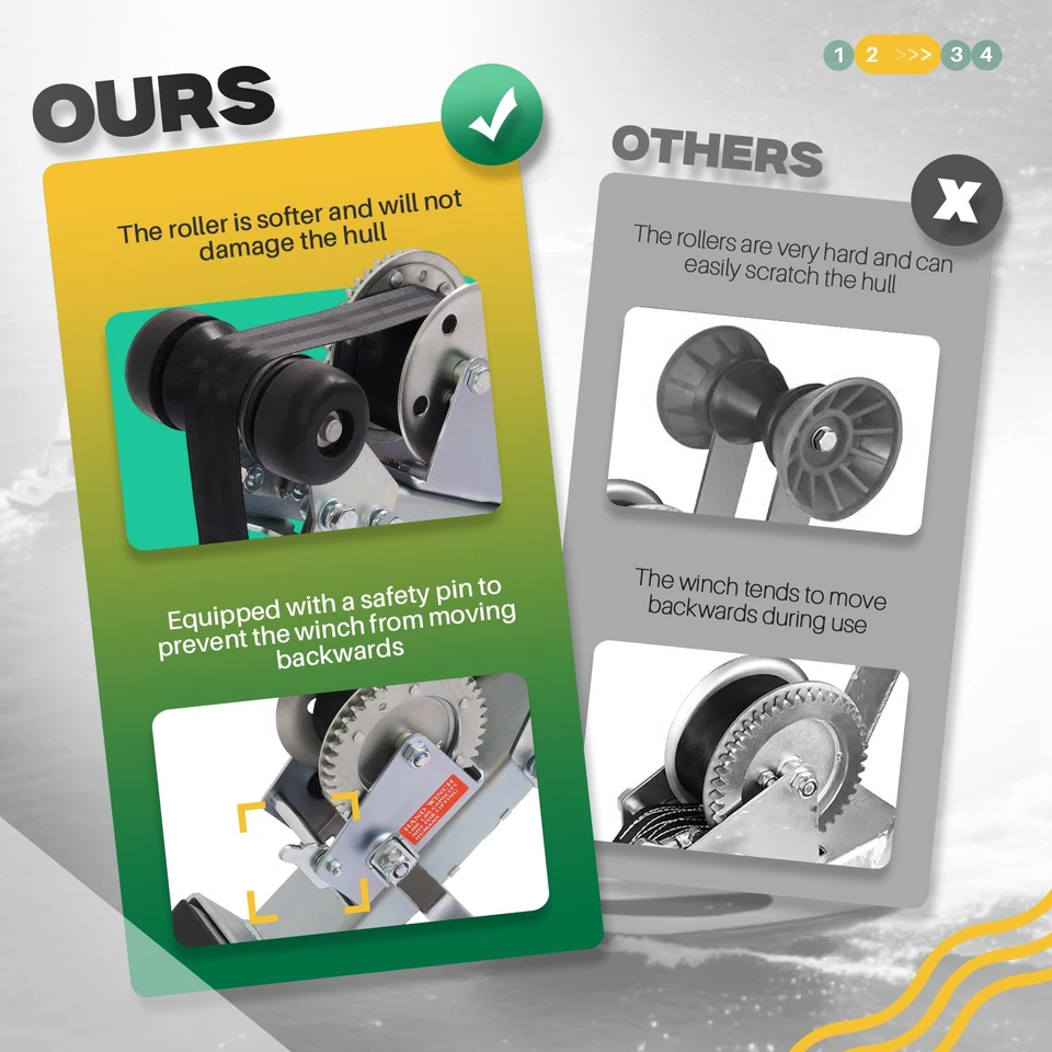 Soporte de cabrestante universal de acero de gran capacidad con cabrestante de 1400 lb galvanizado Foto 3 de 4