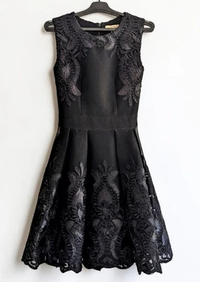 Robe/Dress Maje E16REASON patineuse noire dentelle floral Taille 1/S neuf/new - Photo 1/4