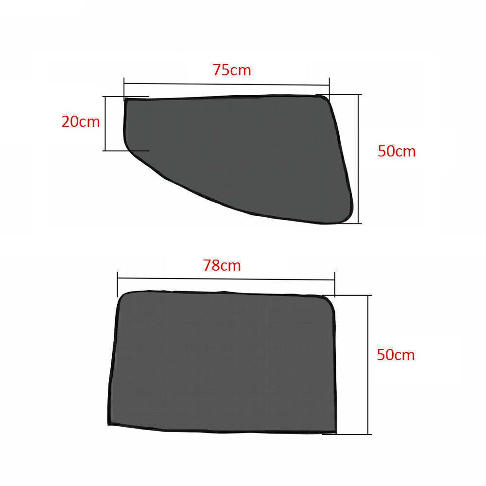 4Pcs Magnetic Car Window Sun Shade Cover Mesh Shield UV Protection Accessories