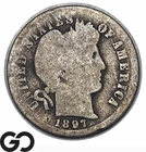1897-O Barber Dime, Semi-Key New Orleans Date, Low Mintage