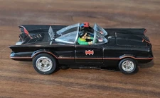 Auto World 1966 Batmobile Slot Car & 2 Hot Wheels Batmobiles.