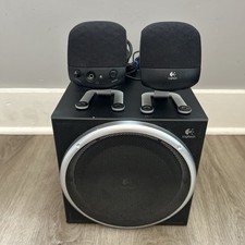 Logitech PC Computer Speakers Z-340 8" 2.1 Subwoofer w/ 2 Surround Sound Tested