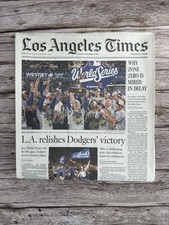 LOS ANGELES TIMES Nov 3, 2025 MLB WORLD SERIES CHAMPIONS LA DODGERS Fresh Unread