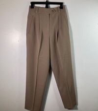 Vintage Escada Saks Fifth Avenue Pleat Front Wool Trousers 38Eu/Fits26 US Tan