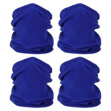 Winter Neck Warmer, 4pcs Drawstring Windproof Neck Gaiter, Blue