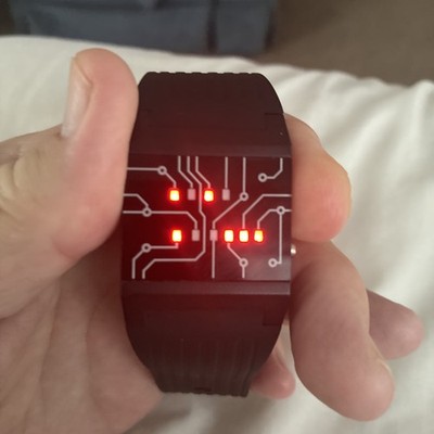 Binary time watch by get digital New Battery Installed!