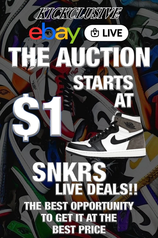 Jordan 1 Mocha High n MORE!! – Full Size Run, $1 Start LIVE!