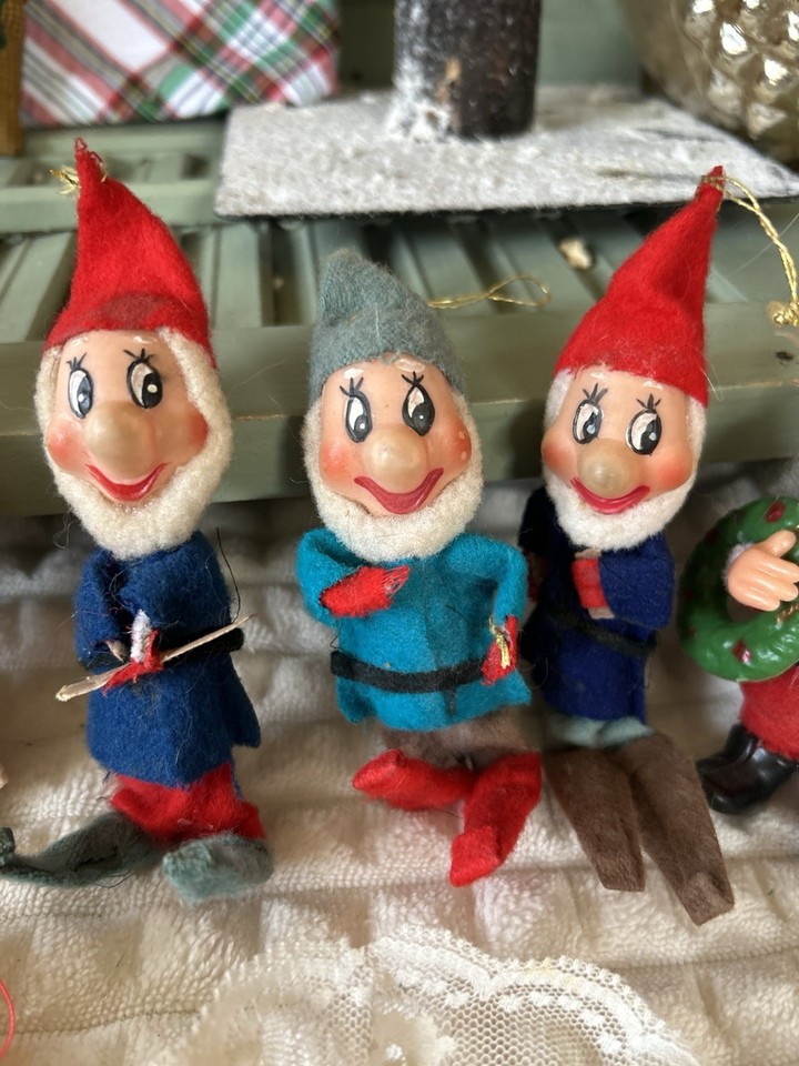 Vintage Pixie Pixies Elf Elves Twelve (12) Christmas Japan Dwarves ...