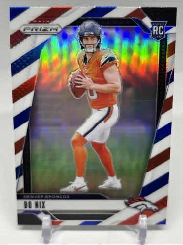 2024 Panini Prizm - Rookies Bo Nix #309 Red White & Blue Prizm (RC)