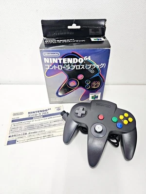 Manette Nintendo 64 Noire OEM En Boîte - Photo 1/4