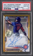 2021 Bowman Chrome Yohendrick Pinango - Gold Refractor Auto /50 - PSA 10 - RC