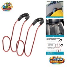 Cushioned Car Seat Hooks - Unbreakable Design, 2 Pack Suitable for All Headrests