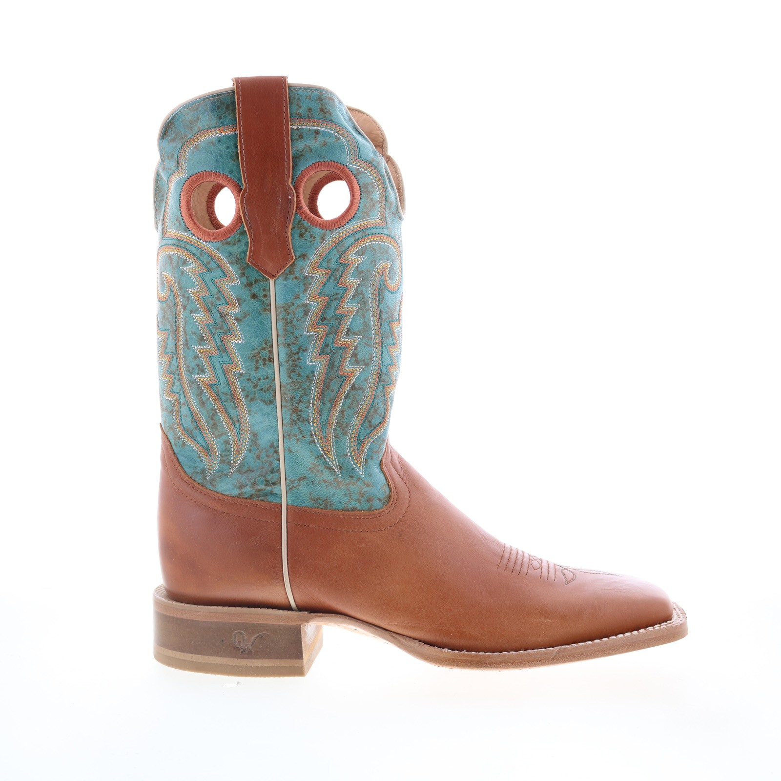 Мужские коричневые кожаные ботинки в западном стиле без шнуровки Outlaw со средним квадратным носком 60126 9