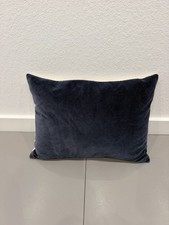 Ralph Lauren Polo Velvet Blue / Tan Down Filled Throw Pillow
