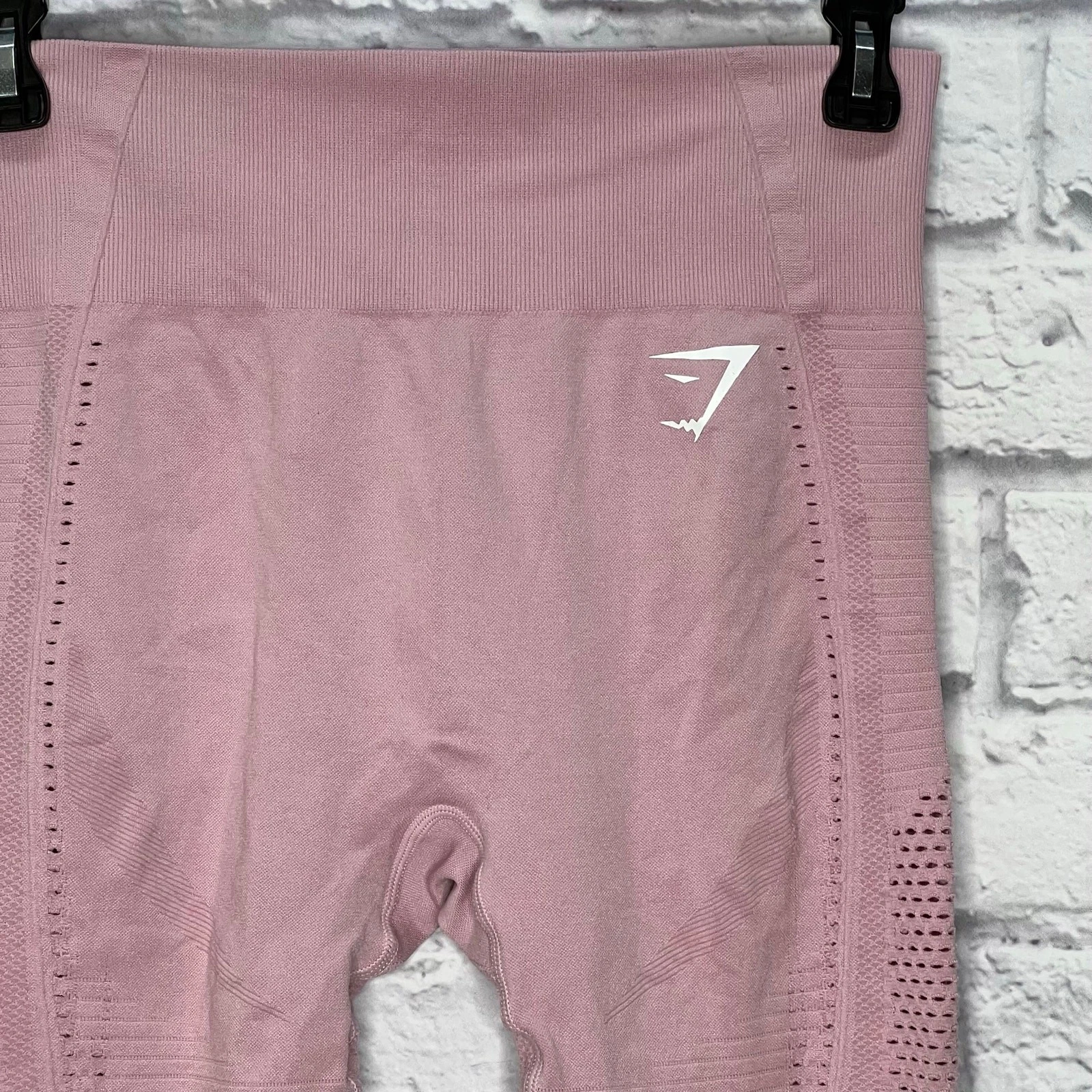 gymshark washed lavender flawless knit dry cutouts leggings