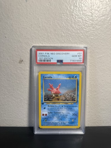Corsola (1st Edition) graded PSA 10 for sale on eBay