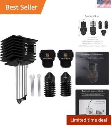 Upgrade Hotend Kit for Bambu Lab A1/A1 Mini - Fast Printing Nozzles Included