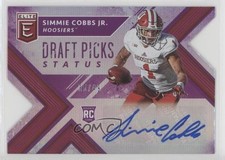 2018 Elite Draft Picks Status Purple Die-Cut 35/49 Simmie Cobbs Jr #123 Auto 2m4