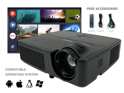 DLP Projector for Startup Offices and Co-Working Spaces 3200 Lumens PC 3D Ready