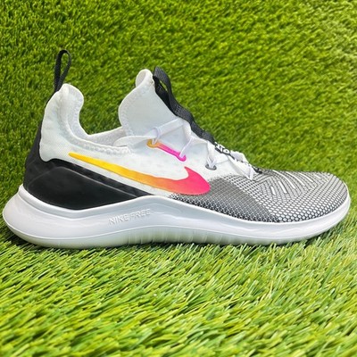 Nike Free TR 8 Womens Size 8 Black White Pink Athletic Running Shoes Sneakers