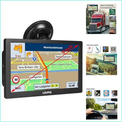 Advanced 9 Inch Truck GPS with Voice Assistant & Lane Assist Functions