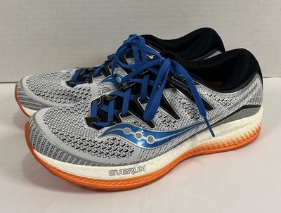Saucony Triumph ISO Shoes Mens 9.5 Grey Black  Blue Sneakers S20462-3