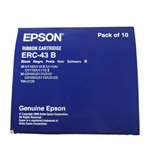 Lot Of 10 Genuine Epson ERC-43 B Black Ribbon Cartridge TM-U120 M-U110