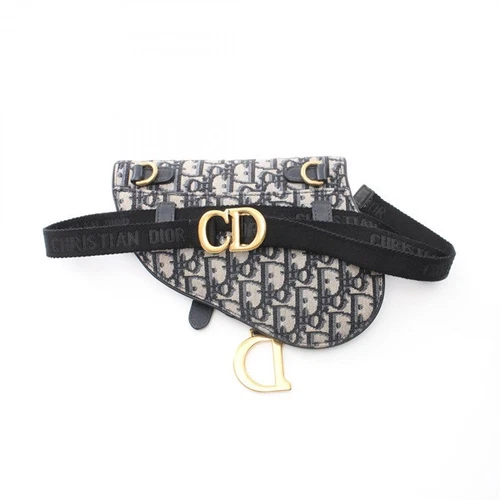 Sacoche ceinture selle Dior jacquard oblique taille occasion femme