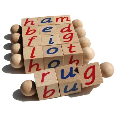 Montessori Phonetic Reading Blocks for Beginning Readers