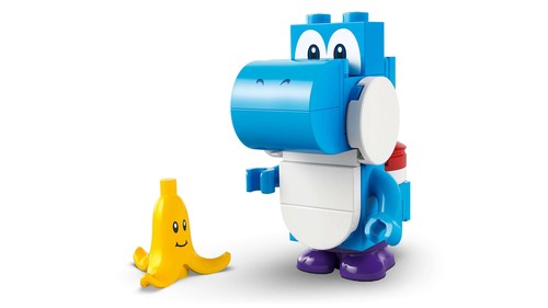 LEGO 72031 Super Mario Mario Kart – Yoshi–Bike, hellblauer Yoshi, Banane - Picture 6 of 6