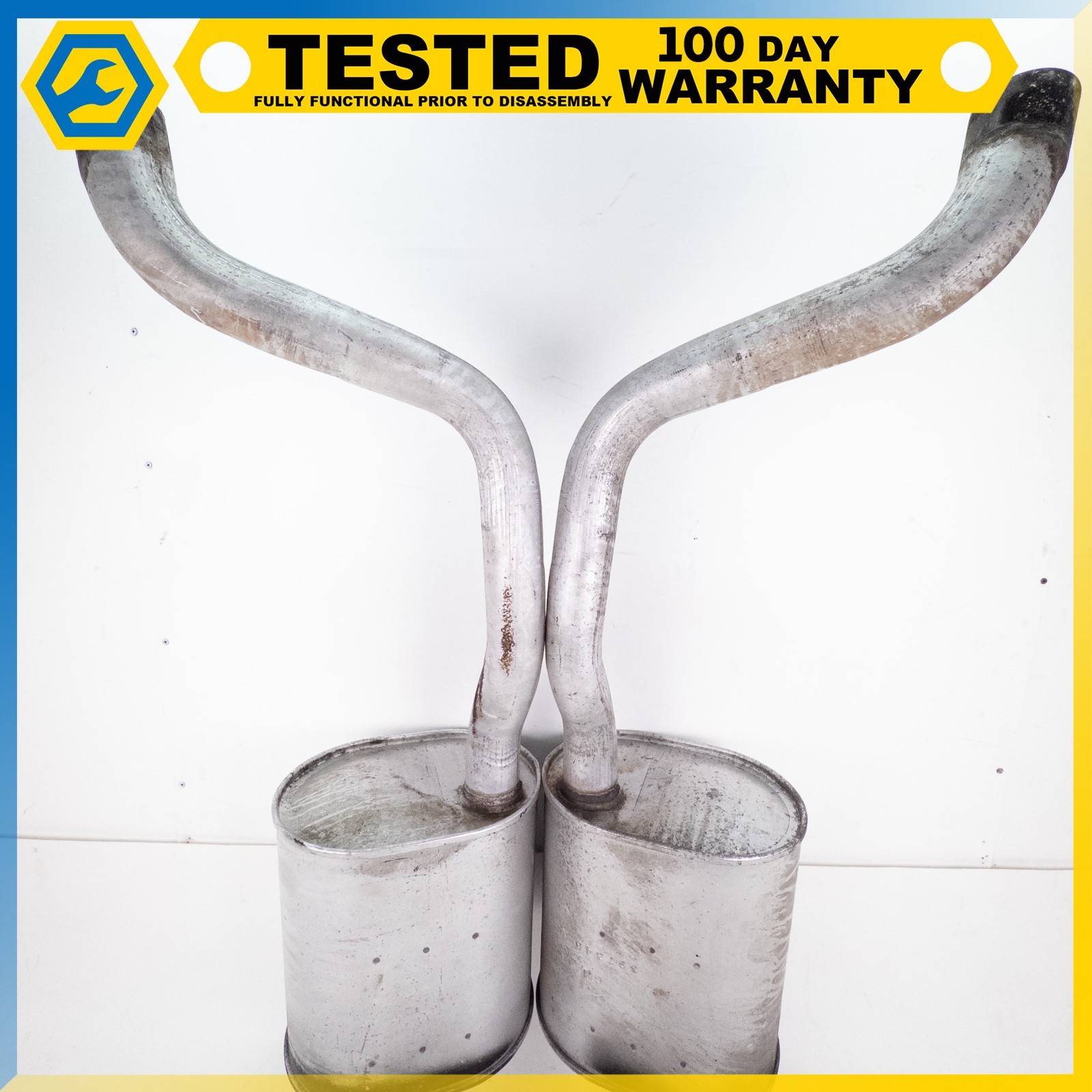 05-13 CHEVROLET CORVETTE C6 REAR LEFT & RIGHT SIDE EXHAUST MUFFLER PIPE SET OEM
