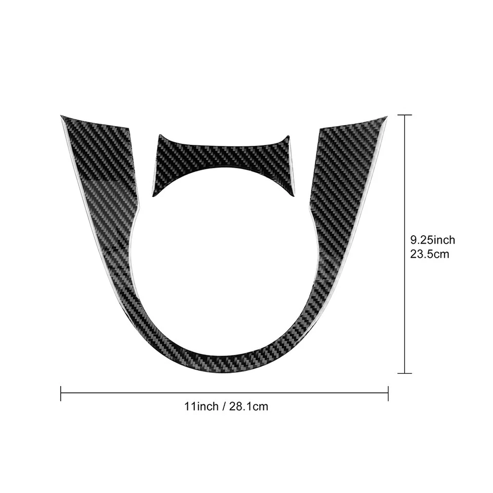 Black Carbon Fiber Center Console Gear Shift Panel Sticker for Mazda 2 2008-2014 - Image 2 of 4