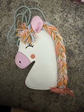 Cat Jack Girl s Purse Pom Pom White Unicorn Crossbody Bag New