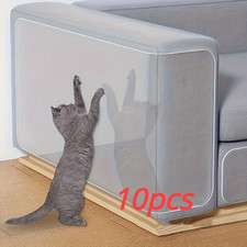 10Pcs Cat Scratch Guard Tape - Clear Double-Sided Furniture Protector for Sofas