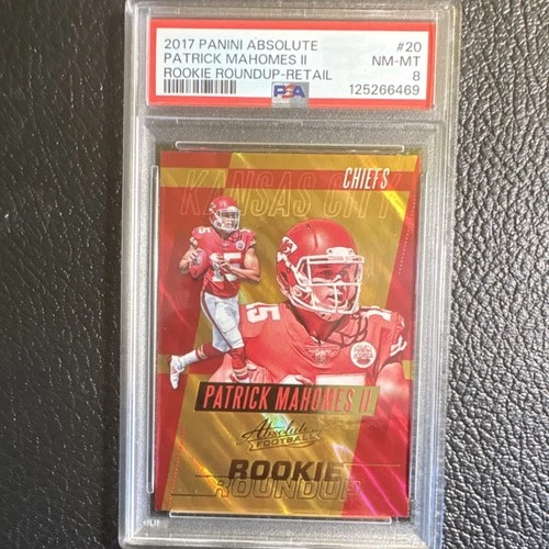 2017 Panini Absolute Rookie Roundup Patrick Mahomes II #20 Retail PSA 8 (RC)