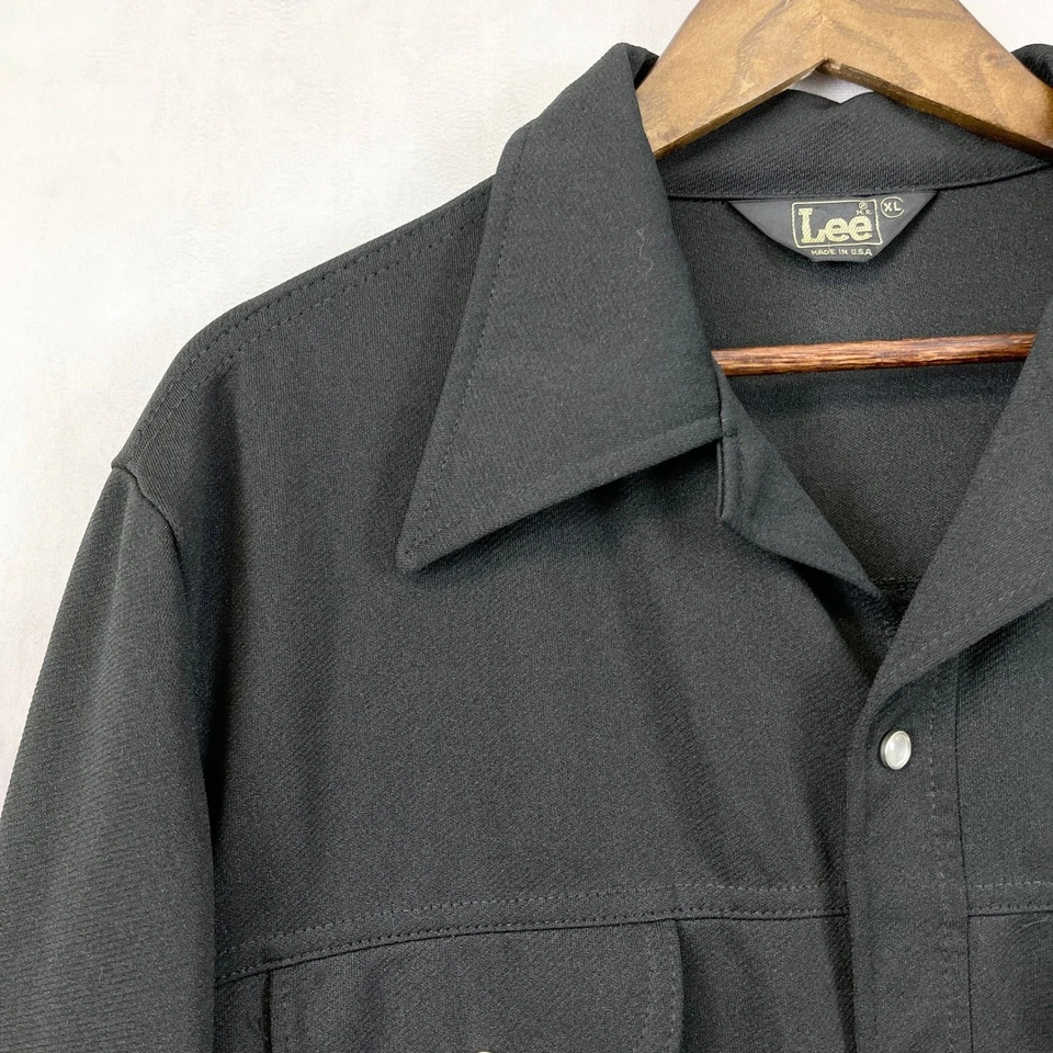 VTG 70s Lee Mens 2PC Leisure Suit XL Disco Western Pearl Snap Heritage Hipster - Image 4 of 4