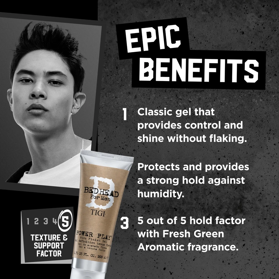 Cabezal de cama para hombre de TIGI Power Play gel acabado firme 6,76 OZ (paquete de 2) Foto 3 de 4