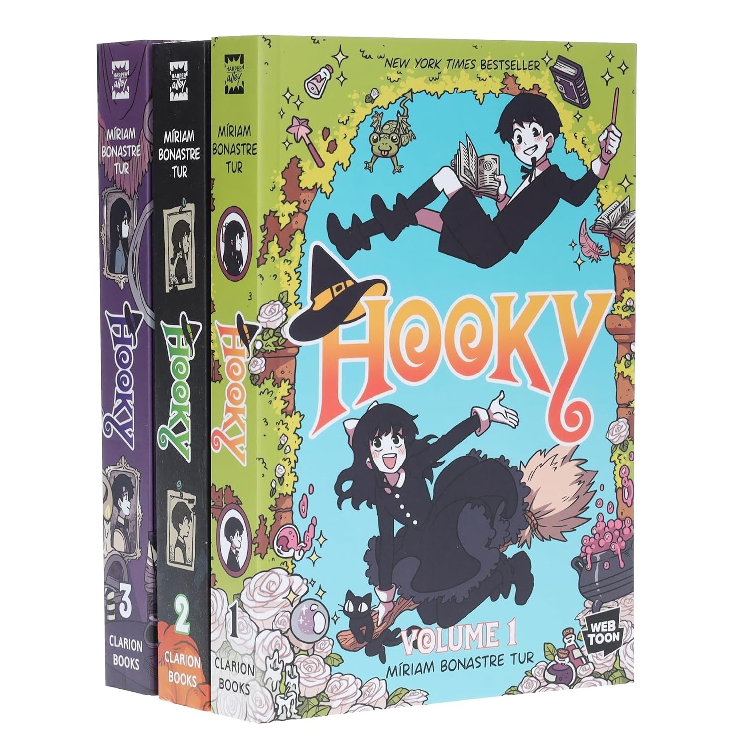 Hooky Graphic Novel Series by Míriam Bonastre Tur 3 Books Collection Set Vol 1-3