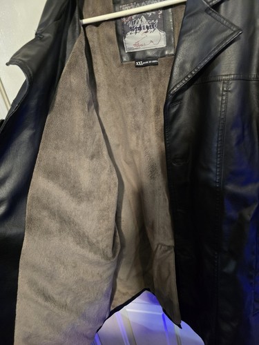 Withering Smith Size 2XL Mens Faux Leather Insulated Coat - Picture 5 of 9