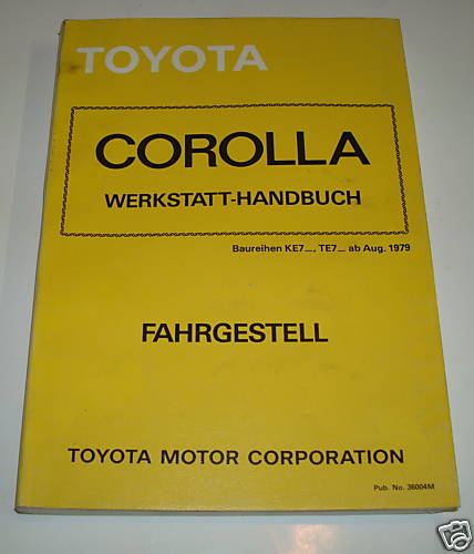 Manual de Taller Toyota Corolla Chasis/Frenos/Caja de Cambios, 08/1979 - Imagen 1 de 1
