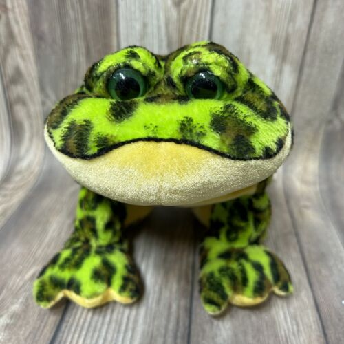 Retired Ganz Webkinz Lil Kinz Green Spotted Bullfrog HS114 - Plush Only; No Code - Picture 1 of 9