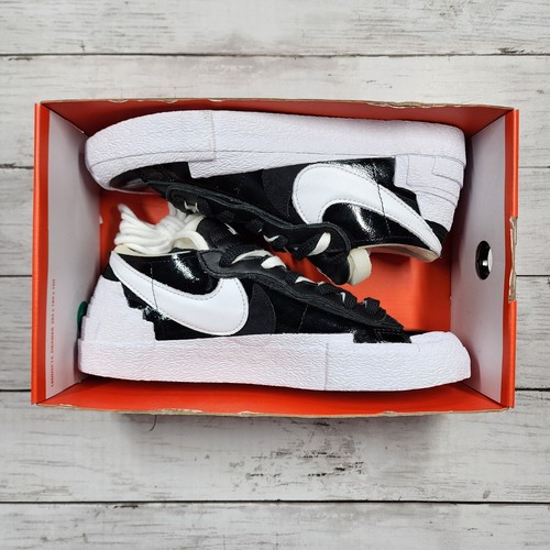 NIKE Blazer Low/Sacai Black White DM6443 001 - Men 6(Wo 7.5) NoLid - Picture 2 of 6